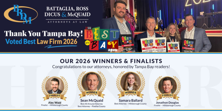Battaglia, Ross, Dicus & McQuaid, P.A. Earns Four Best of the Bay 2026 Awards